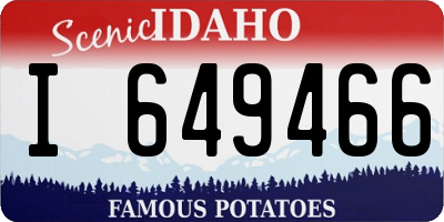 ID license plate I649466