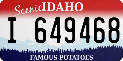 ID license plate I649468