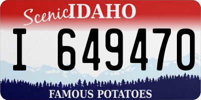 ID license plate I649470