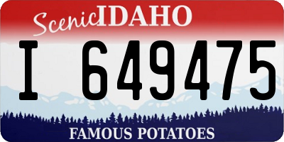 ID license plate I649475