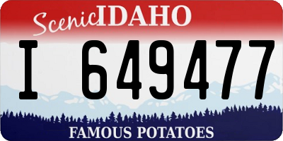ID license plate I649477