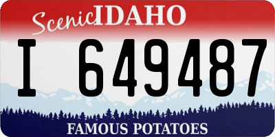 ID license plate I649487