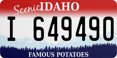 ID license plate I649490