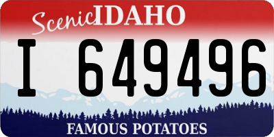 ID license plate I649496