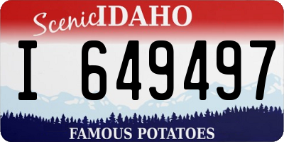 ID license plate I649497