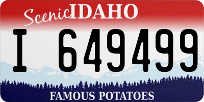 ID license plate I649499