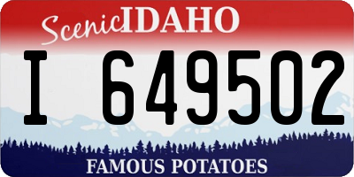 ID license plate I649502