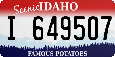 ID license plate I649507