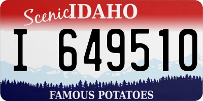 ID license plate I649510