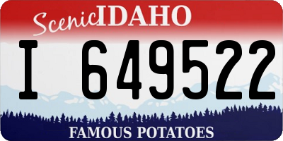 ID license plate I649522