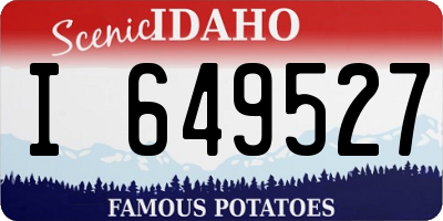 ID license plate I649527