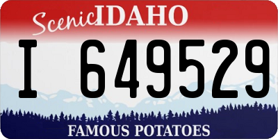 ID license plate I649529