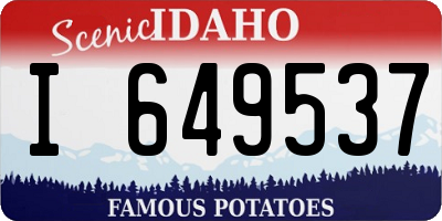 ID license plate I649537