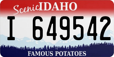 ID license plate I649542