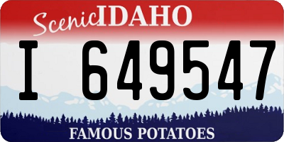 ID license plate I649547