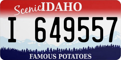 ID license plate I649557