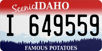 ID license plate I649559