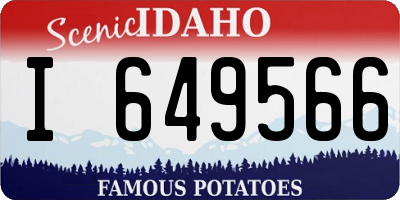 ID license plate I649566