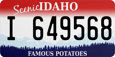ID license plate I649568