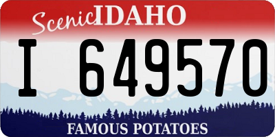 ID license plate I649570