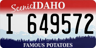 ID license plate I649572