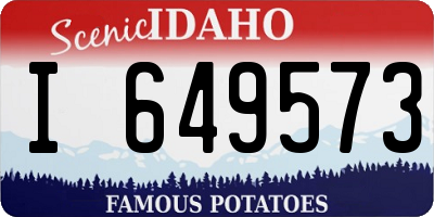 ID license plate I649573