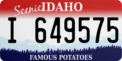 ID license plate I649575