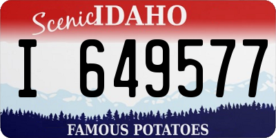 ID license plate I649577