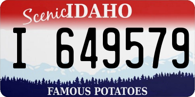 ID license plate I649579