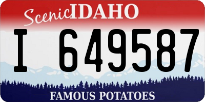 ID license plate I649587