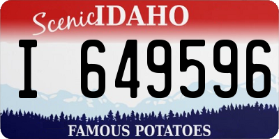 ID license plate I649596