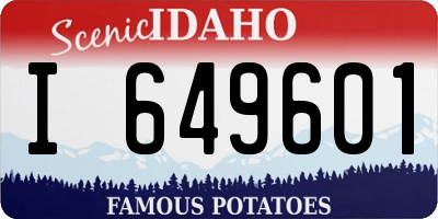 ID license plate I649601