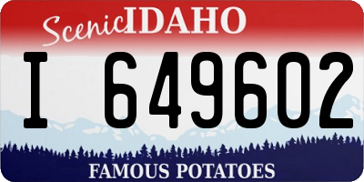 ID license plate I649602
