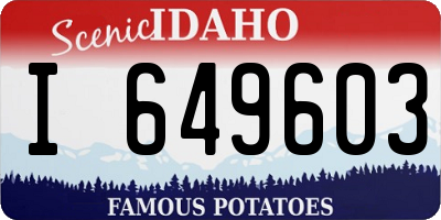 ID license plate I649603