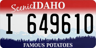 ID license plate I649610