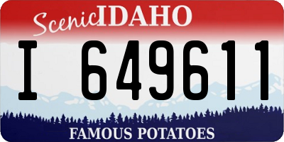ID license plate I649611
