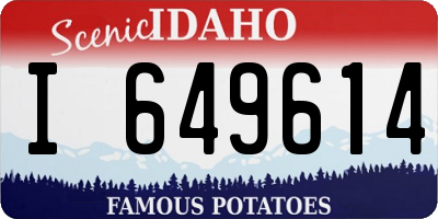 ID license plate I649614