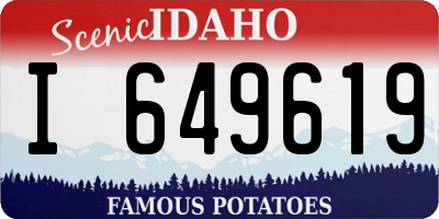 ID license plate I649619