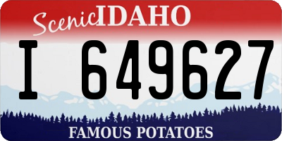 ID license plate I649627