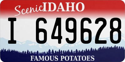 ID license plate I649628