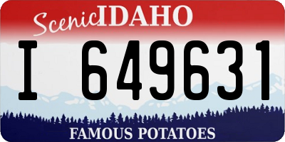 ID license plate I649631