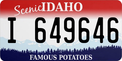 ID license plate I649646