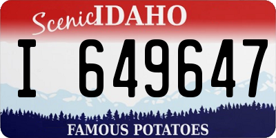 ID license plate I649647