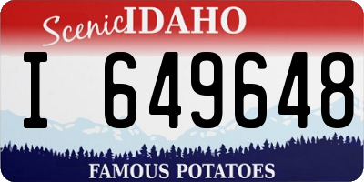 ID license plate I649648