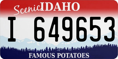 ID license plate I649653