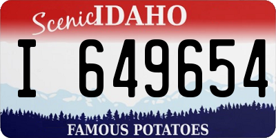 ID license plate I649654