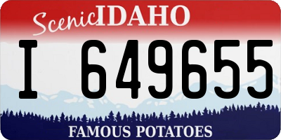 ID license plate I649655
