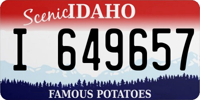 ID license plate I649657
