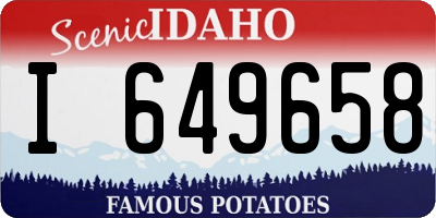 ID license plate I649658