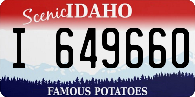 ID license plate I649660